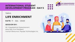 SRBS - "International Student Development Program" - Day 5 Wealth
