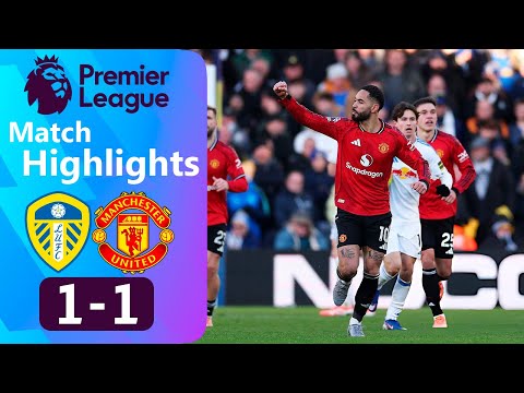 Leeds United Vs Manchester United 1 1 Highlights Premier League 2025 Man United Leeds 