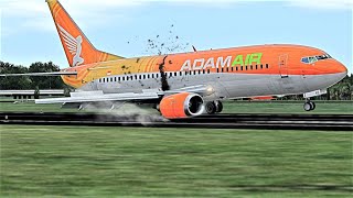 B737 How the Accident Happened, Juanda International Airport, Adam Air Flight 172 - Crash Animation