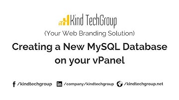 Creating a new MySQL Database in vPanel