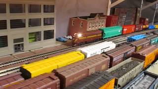 Prr Emd F 7 Powered Freight Train.