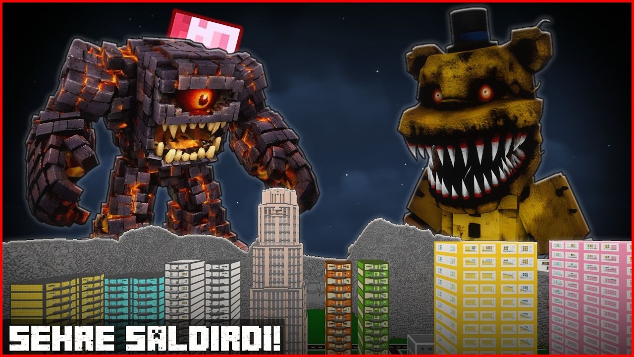 FREDDY VE YERALTI CANAVARI ŞEHRE SALDIRDI! 😱 - Minecraft ZENGİN FAKİR HAYATI
