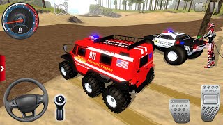 Offroad Outlaws - Police Car, Fire Truck, Dirt Cars Extreme Off-Road #1 - gameplay Android / IOS