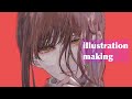 illustration making 厚塗り イラストメイキング チェンソーマン マキマ