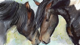 Watercolor Horse Painting Tutorial - How to Paint the Mane screenshot 2