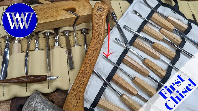 Schaaf Wood Carving Tools Set of 12 Chisels with Canvas Case