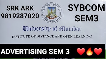 2025 12 IMPORTANT QUESTIONS SYBCOM  ADVERTISING SEM3 MUMBAI UNIVERSITY IDOL SRK ARK SIR | CARETAKER