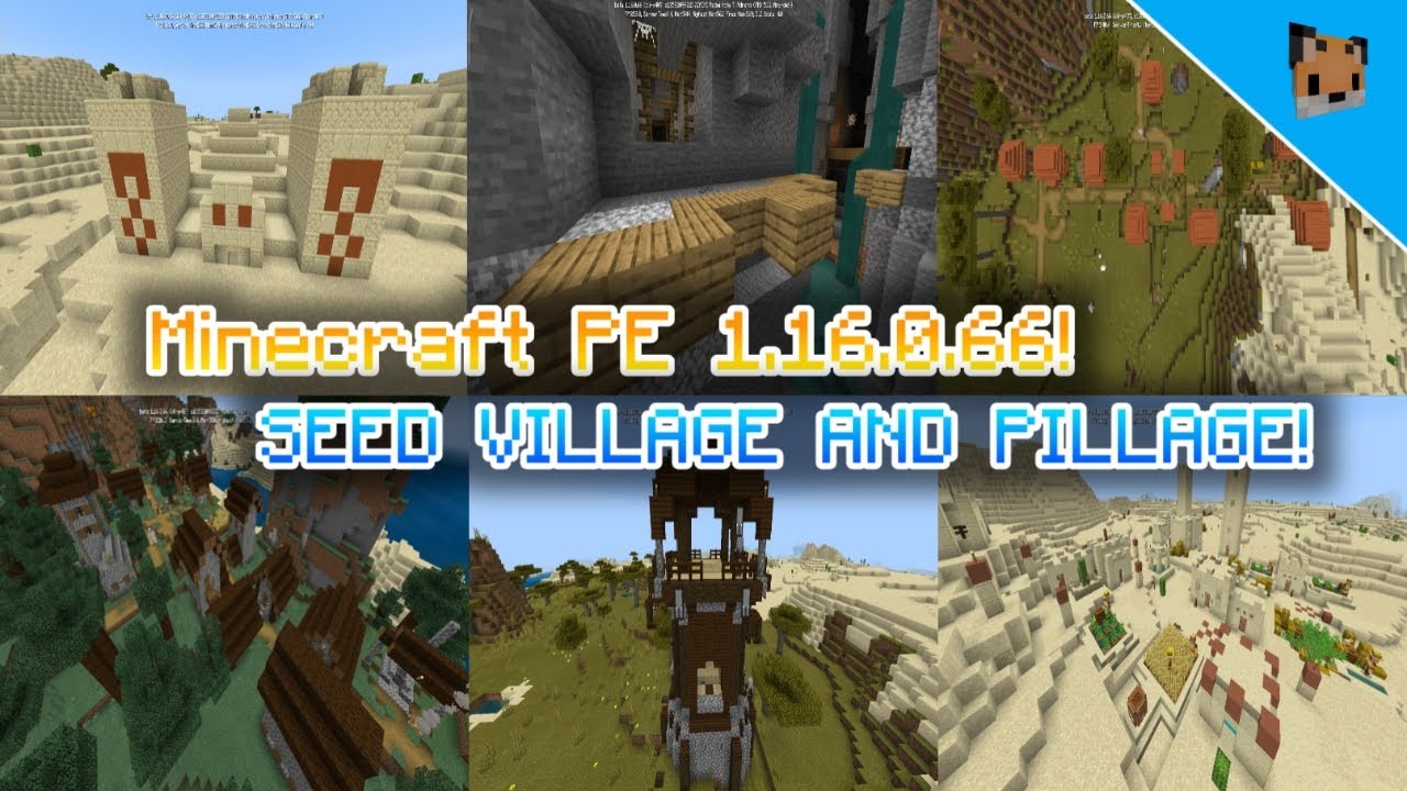 Minecraft pe 1.16.0.66 seed Village and Pillage mcpe 1.16.0.66 seed