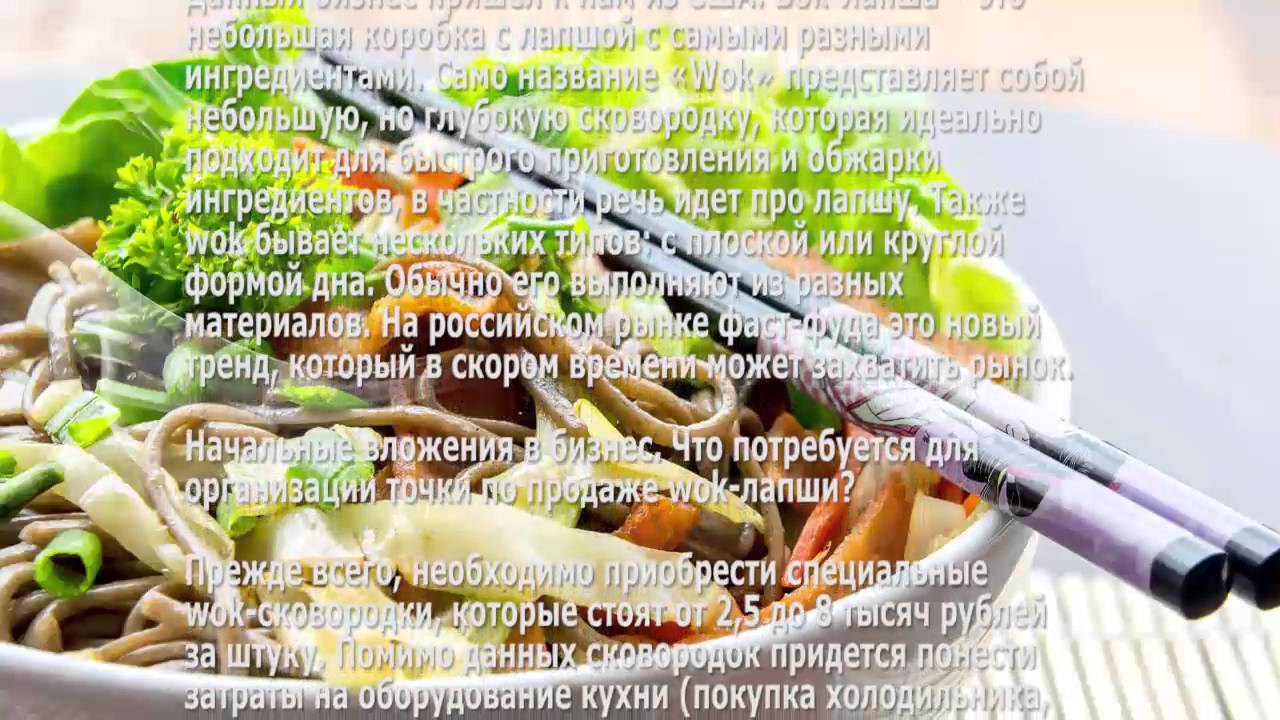 Бизнес идея кафе wok лапши   Рестораны и еда