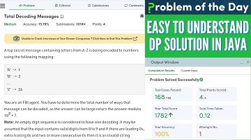 Total Decoding Messages GFG Practice POTD || GFG Practice Simple DP Solution in Java