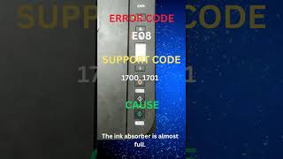 E08 | Canon pixma printer error codes and causes #printertroubleshooting  #canon #pixma #printer
