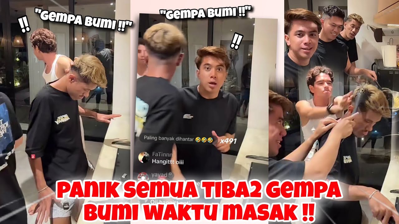 Tiba2 Gempa Bumi Time Masak !! Panik Kanda Rayyan Mal !?