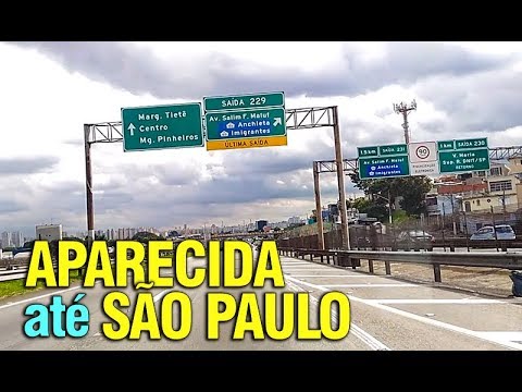 Viagem Completa de Aparecida do Norte até São Paulo Capital - YouTube