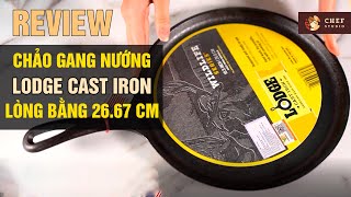 Chảo gang nướng Lodge lòng bằng 26.67 cm - L9OG3
