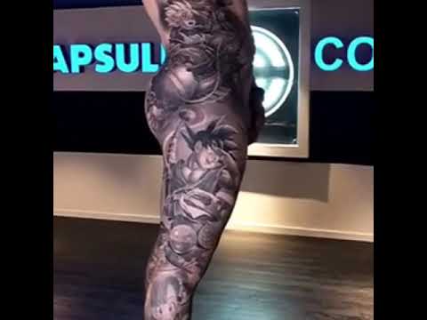 Dragon Ball Z Leg Sleeve Tattoo