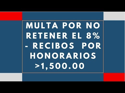 📕TENGO UN RECIBO POR HONORARIO MAYOR A 1500 SIN RETENCIÓN ¿ CUÁL ES LA MULTA?-REGULARIZAR SIN MULTA