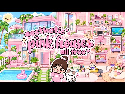 29 MINUTES Aesthetic PINK House in Toca Boca! 🩷✨ 2 Bedroom Dream House | FREE TO COPY