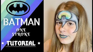 Batman one stroke Face painting tutorial | fast & easy face paint