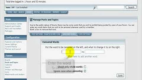 How To Censor Words Using SMF