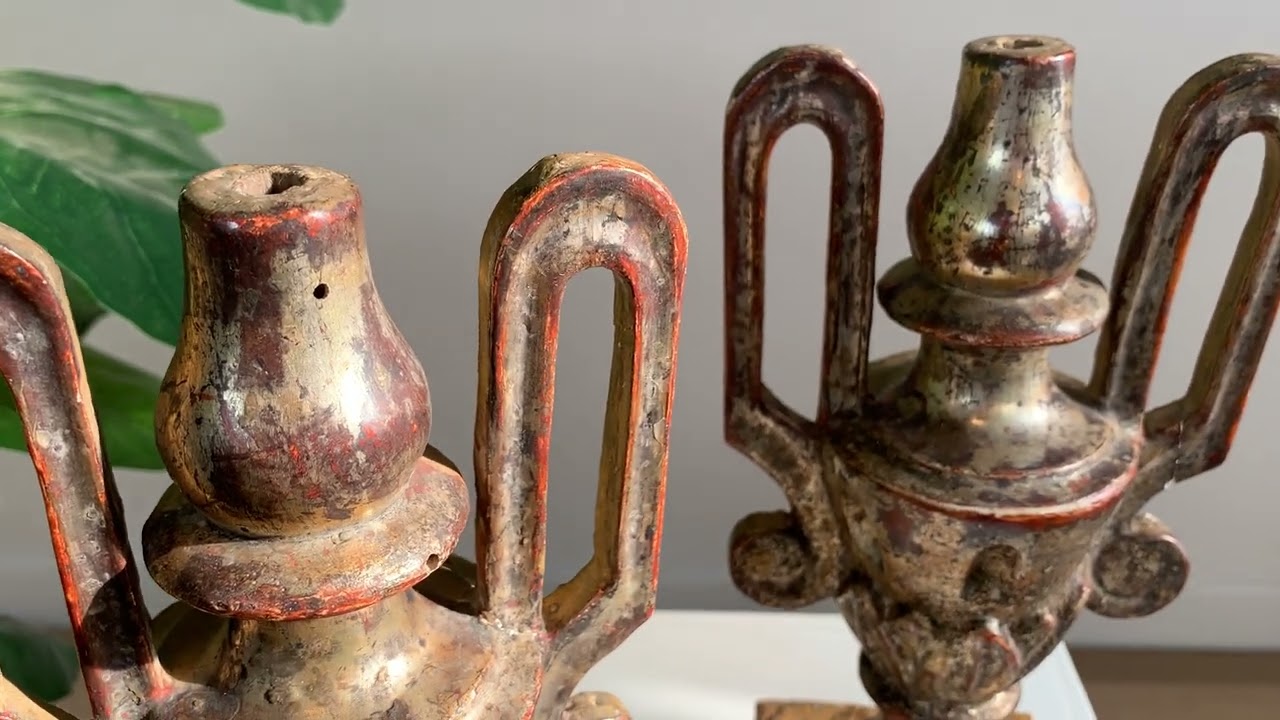 LCT Home Late 18th C Baroque Altar Vases