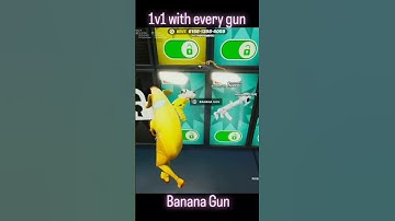 1v1 with every gun how to unlock banana gun #fortnite #1v1 #secret