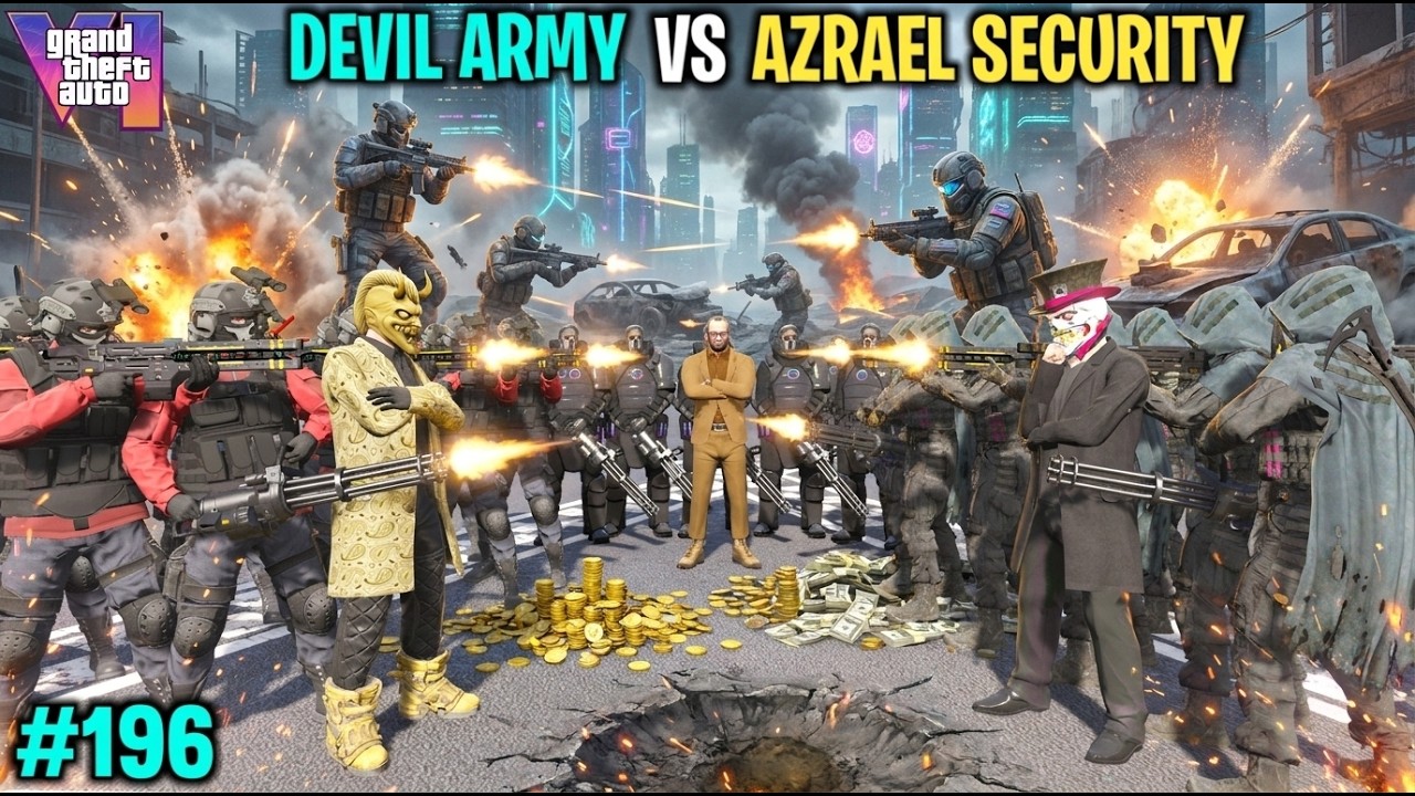 GOLD DEAL TURNS INTO WAR ! AZRAEL SECURITY VS DEVIL ARMY | GTA V ...