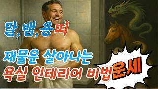 말띠, 뱀띠,용띠 재물운 살아나는 욕실 풍수 인테리어 비법