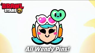 All Wendy Pins! | #brawlstars