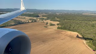 HARD LANDING | Ryanair B737 MAX Landing at Girona Costa Brava Airport