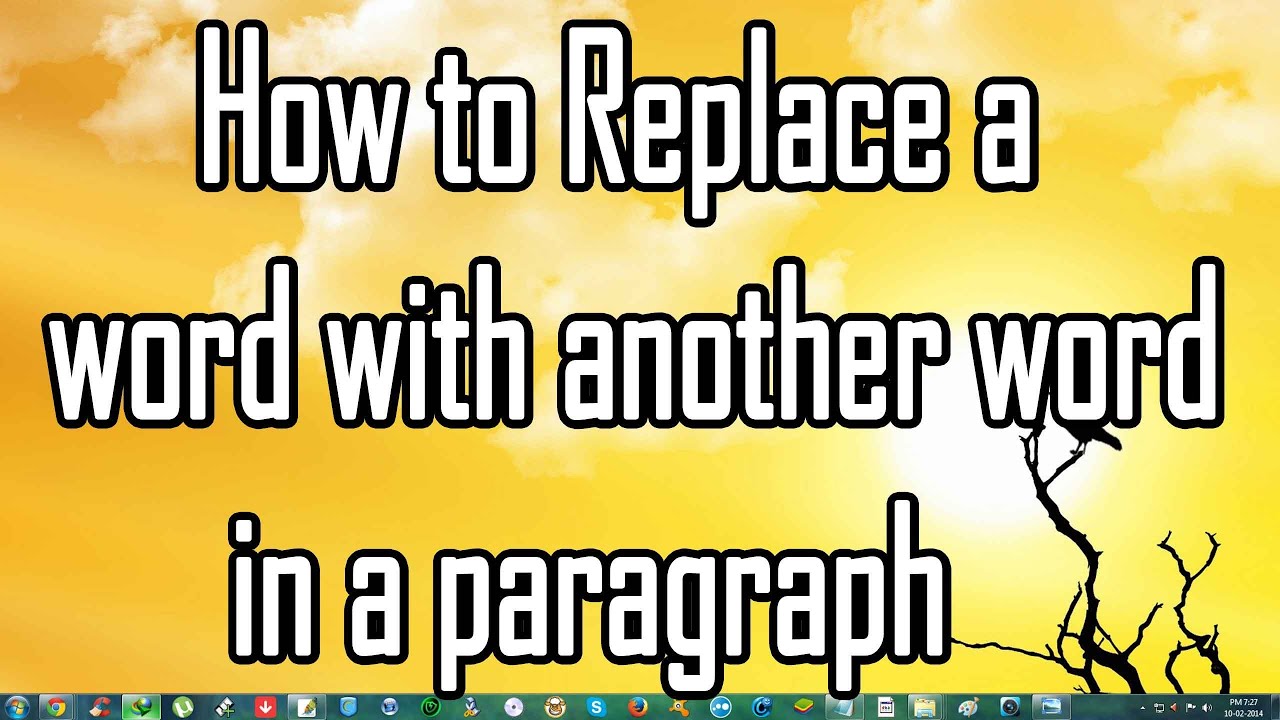 replace word in an essay