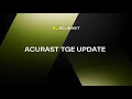 Acurast : Important update on the Acurast TGE (17th Nov 25 )