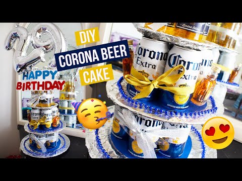 DIY | MAKING A DIY CORONA BEER CAKE FOR MY BOYFRIEND'S BIRTHDAY! (Gift Ideas for him)