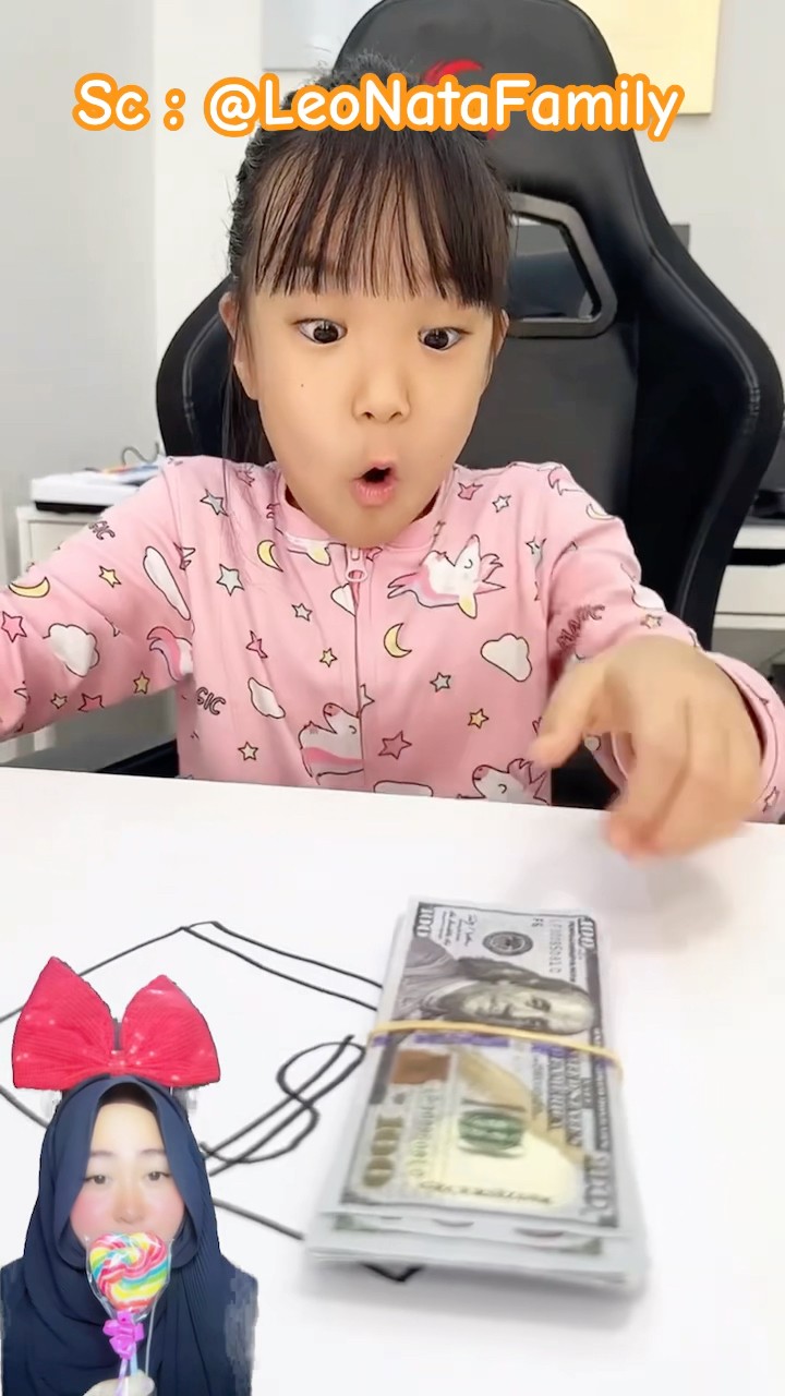 APA YANG DIA GAMBAR BISA JADI NYATA ⁉️ APAKAH GAMBAR MAMA DAN PAPA BISA NYATA JUGA ?@LeoNataFamily