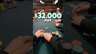 $32,000 POT with POCKET QUEENS 💰 #poker #shorts screenshot 4