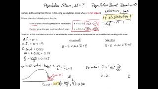 Confidence Intervals for Population Mean, Sigma Unknown - Example 3
