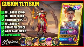 NEW SCRIPT SKIN GUSION 11.11 NO PASSWORD || FULL EFFECT & SOUND LATEST PATCH MOBILE LEGEND