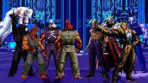 [KOF Mugen] Memorial - SF Boss vs KOF Boss | Shin Akuma Team vs Rugal Team [ 4vs4 ]