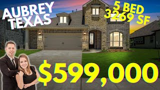 New Home for Sale in Arrowbrooke Aubrey TX | Bloomfield Homes Dewberry plan | 5 Bed | 4 Bath
