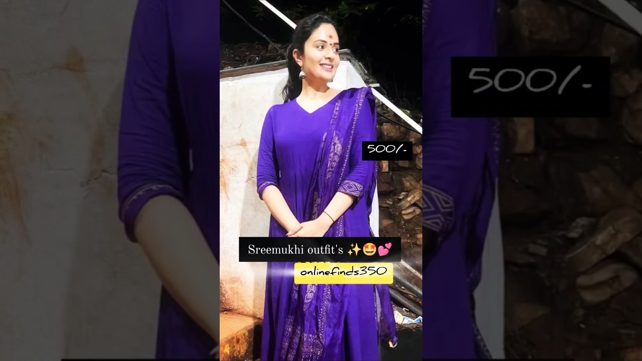 Sreemukhi Outfits Under 500/- 
