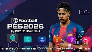 eFootball PES 2026 PPSSPP ISO [NO TEXTURE &amp; NO SAVE DATA] NEW KITS 25/2026 REAL FACES &amp; TRANSFERS