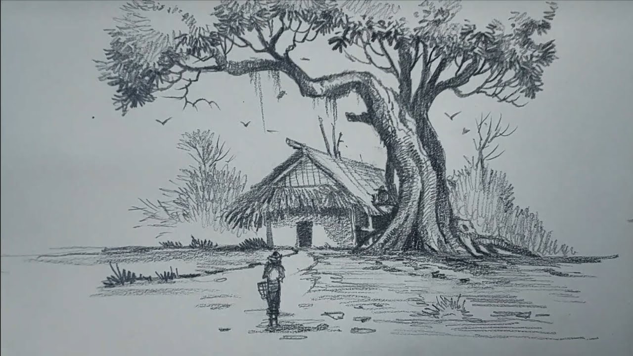 Timeless Village Under Old Tree