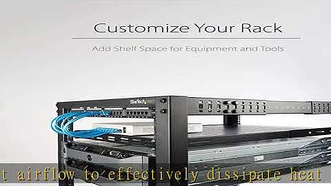 StarTech.com 1U Adjustable Vented Server Rack Mount Shelf - 175lbs - 19.5 to 38in Adjustable Mounti