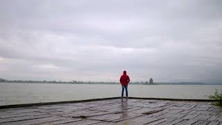 Alone man in rainy day - Copyright Free Video