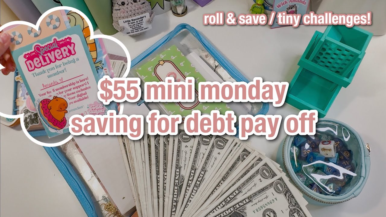 $55 mini monday | extra debt payment savings challenges | july week 2 | #mondayminis