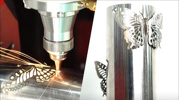 Baisheng Laser - Round Tube Laser Cutting Machine Creative Butterfly Pattern Precise Pipe Cutter
