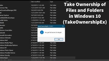Take Ownership of Files and Folders in Windows 10 - TakeownershipEx