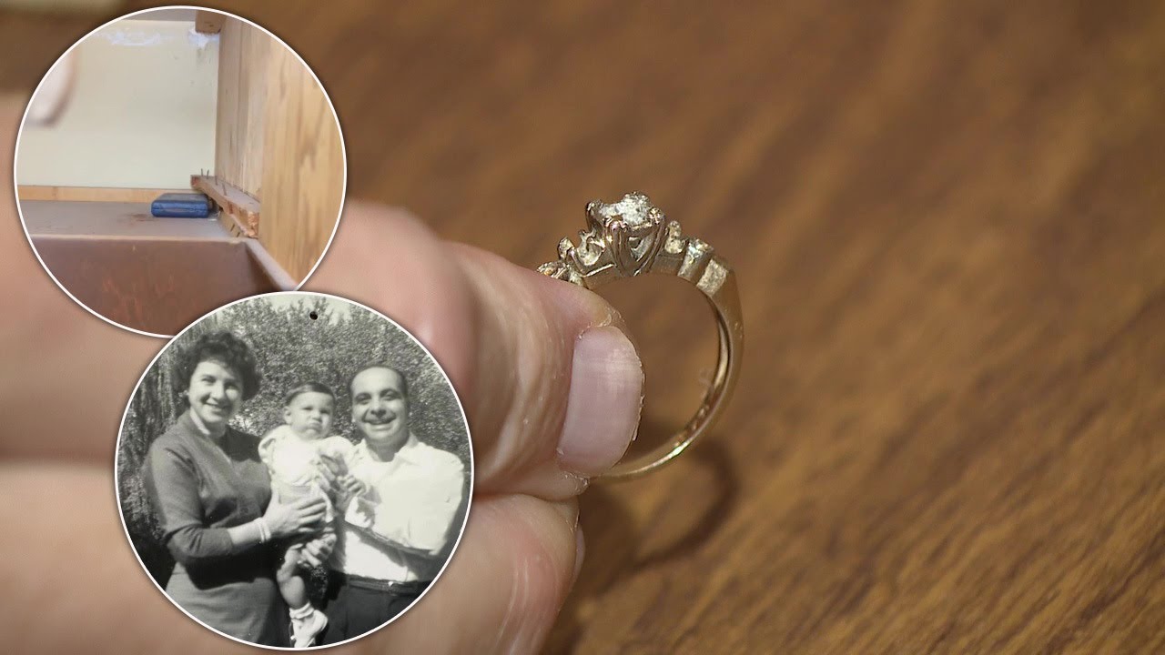 Man reunited with parents' wedding rings after they were found hidden