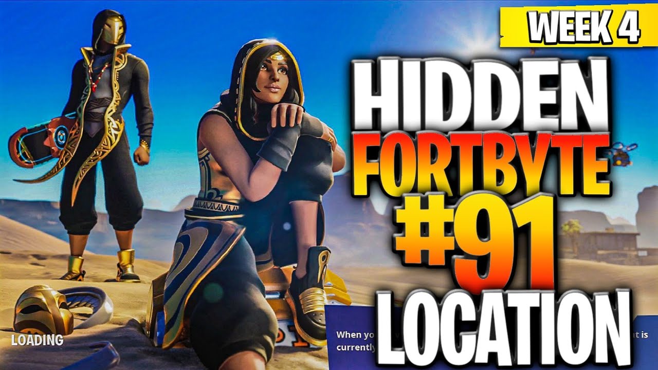 all fortbyte locations 91 WEEK 4 SECRET FORTBYTE LOCATION GUIDE! - Fortnite Find the Secret Fortbyte in Loading Screen 4