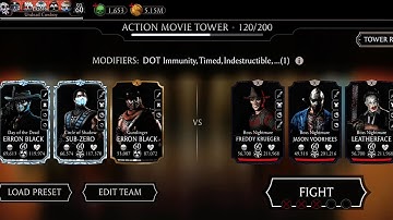 Action Movie Tower FATAL Stage 120 Boss Team Nightmare +Reward ||MkMobile||