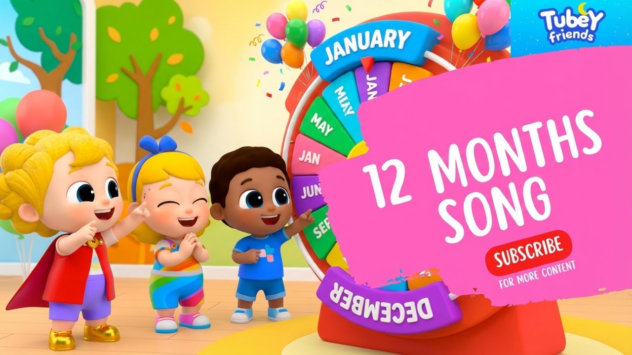 Can You Sing All 12 Months? 📅 Learn January to December 🎉 | Kids Song | Tubey Friends #nurseryrhymes